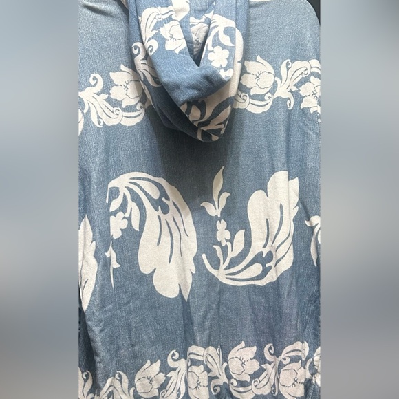 Denim & Supply Ralph Lauren Denim Blue Floral Hoodie Pullover - XXL - Picture 4 of 5